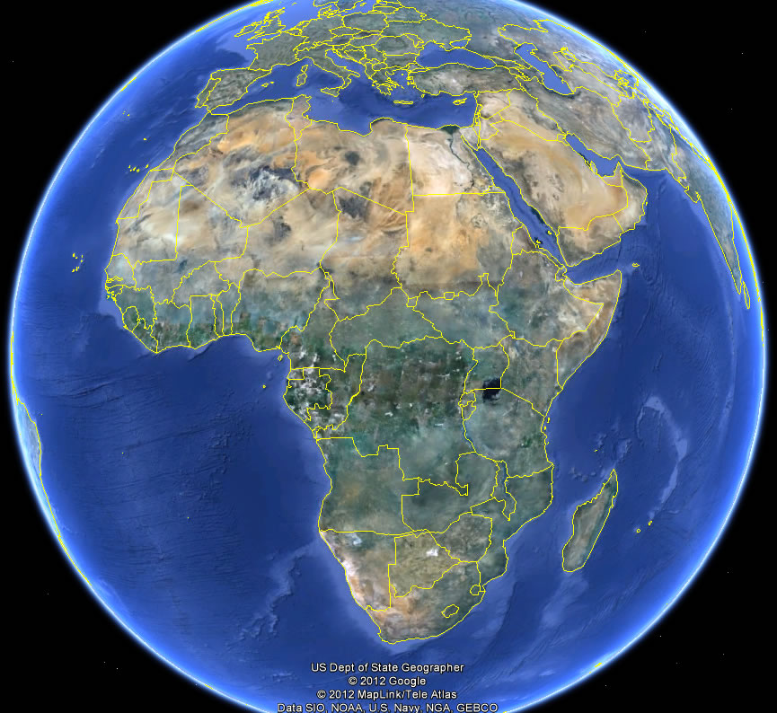 afrika yeryuzu haritasi